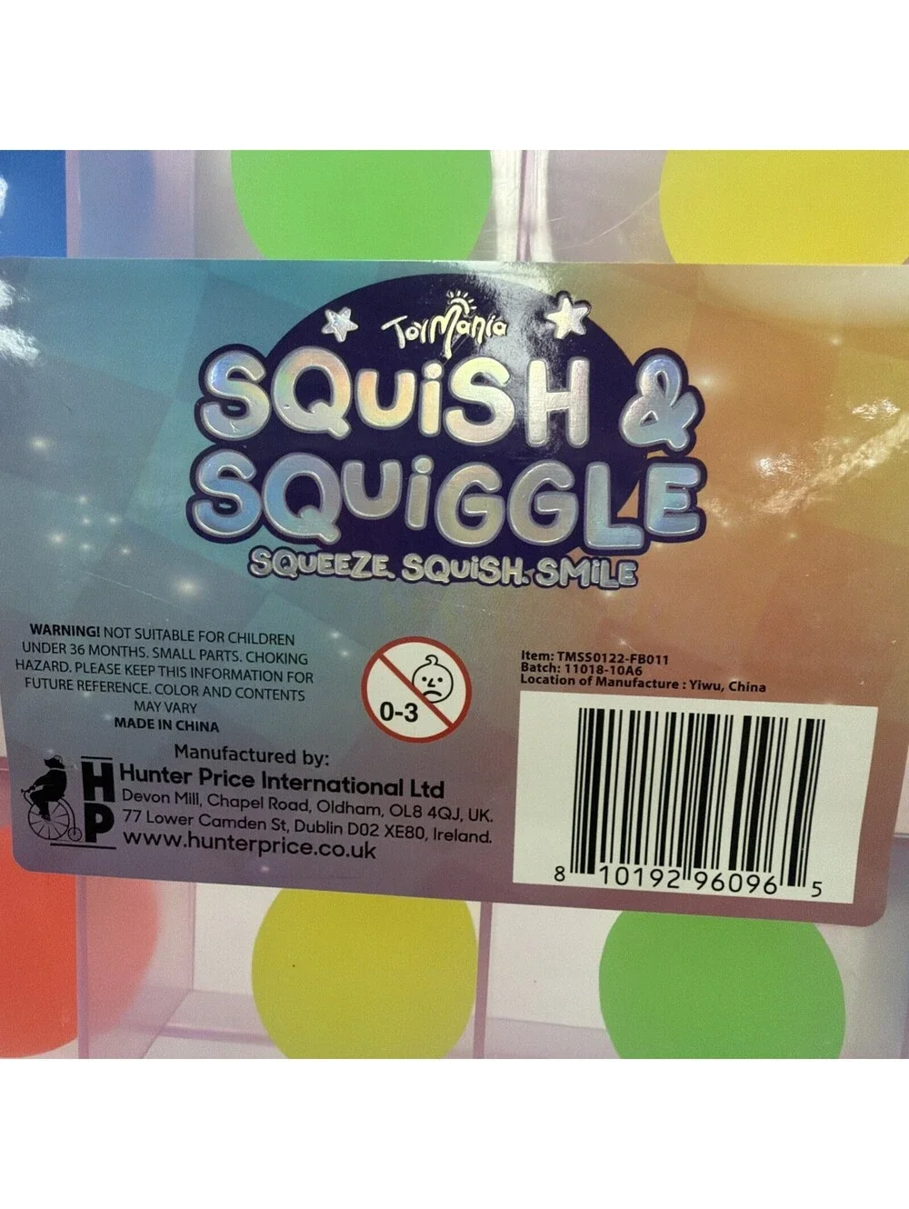 ToyMania Squish and Squiggle Neon Bouncy balls with Carry Case